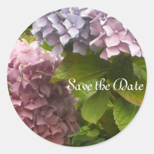 Elegante Hortensia's Ronde Sticker