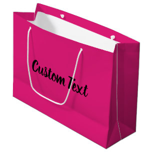 Elegante Hot Pink en Black Script Text Sjabloon Groot Cadeauzakje