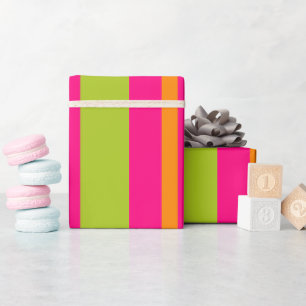 Elegante hot pink, limoengroen, diep Sinaasappel s Cadeaupapier