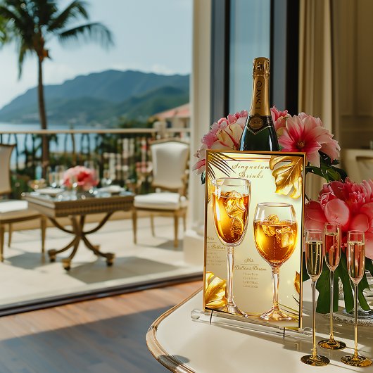 Elegante Hot Tropic vergulde gouden signatuur dran Poster