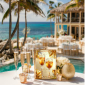 Elegante Hot Tropic vergulde gouden signatuur dran Poster