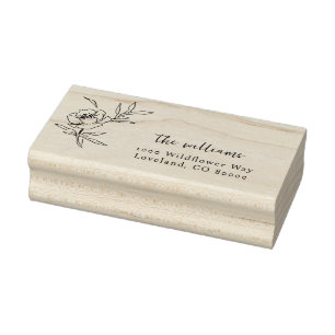 Elegante houten kunststempel 	rubberstempel