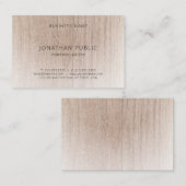 Elegante houten look Modern Eenvoudig ontwerp Sjab Visitekaartje (Voorkant / Achterkant)