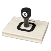 Elegante houten-stempel  tekst Jet Black Rubberstempel (Stempel)