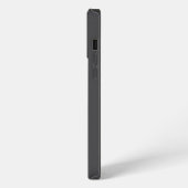 Elegante houtskool monogram initialen iPhone hoesje (Linkerkant)