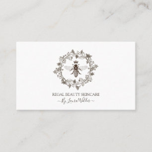 Elegante huidverzorging Esthetician Bee Logo Beaut Visitekaartje