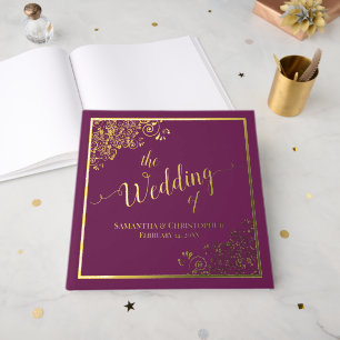 Élégante huile de calligraphie or sur Mariage Mage