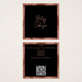 Élégante huile de cuivre et Carte de visite noir (Devant & derrière)