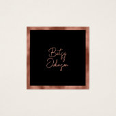 Élégante huile de cuivre et Carte de visite noir (Devant)