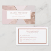 Élégante huile d'or Rose Abstraite| Carte de visit (Devant / Derrière)