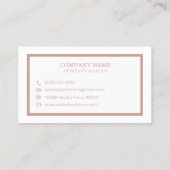 Élégante huile d'or Rose Abstraite| Carte de visit (Dos)