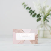 Élégante huile d'or Rose Abstraite| Carte de visit (Debout devant)