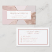 Élégante huile d'or Rose Abstraite| Carte de visit (Devant / Derrière)