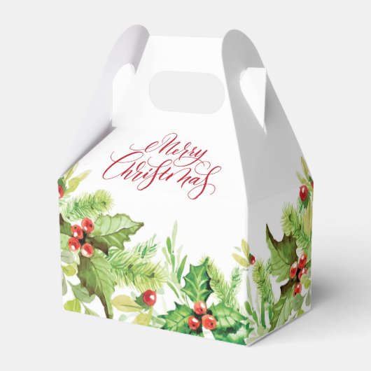 Elegante Hulstak Kerstmis Kado  Bedankdoosjes (Voorkant Zijde)