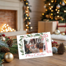 Elegante hulstbessen | Familie Foto Kerstmis