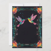 Elegante Hummingbird & Floral bruiloft uitnodiging (Achterkant)