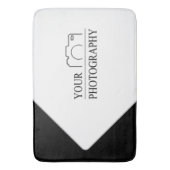 Elegante Huwelijk Met Gepersonaliseerde Fotografie Badmat (Voorkant Verticaal)