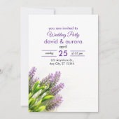 Elegante huwelijksfeest uitnodiging (Voorkant)