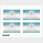 Elegante huwelijksgunst Tag Royal Crown Blue (Vel)