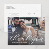 Elegante Huwelijkskaart Bedankkaart Briefkaart (Voorkant / Achterkant)