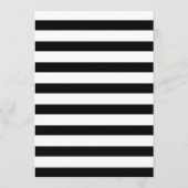 Elegante Huwelijksmenu in Zwart en Wit Schrift Menu (Achterkant)