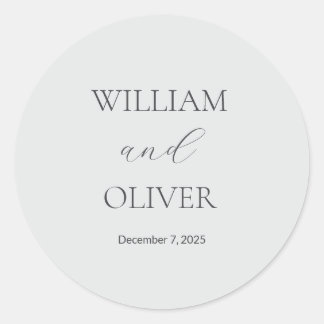 Elegante Huwelijkssticker Ronde Sticker