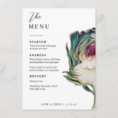 Elegante huwelijkstafel menu waterverf (Voorkant)