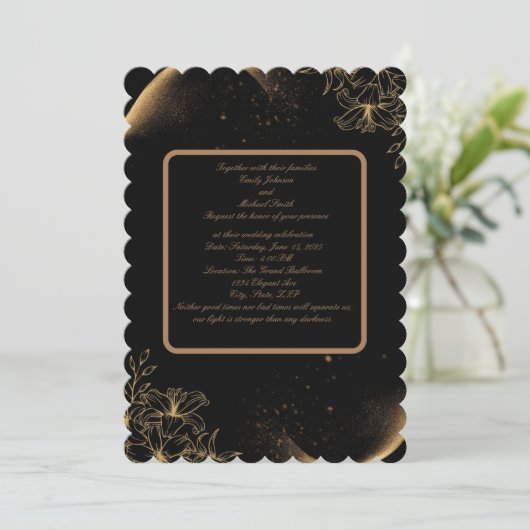 Elegante huwelijksuitnodiging - Classic & Timeless Kaart (Staand voorkant)