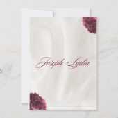 Elegante huwelijksuitnodiging – klassiek en romant kaart (Achterkant)