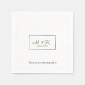 Elegante huwelijksviering receptie wit servet (Voorkant)