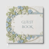 Elegante Hydrangea Art Nouveau bruiloft Gastenboek (Voorkant)