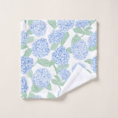 Élégante Hydrangea Bleue Verte Botanique (Gant de toilette)