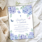 Elegante Hydrangea bloementuin kruis doop Kaart
