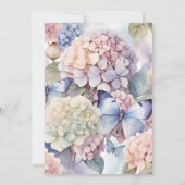 Elegante Hydrangea bruiloft Save The Date (Achterkant)