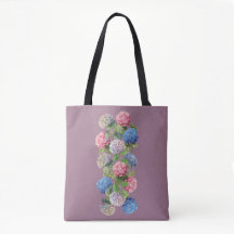 Elegante Hydrangea Floral Canvas tas