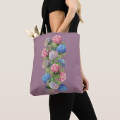 Elegante Hydrangea Floral Canvas tas (Dichtbij)