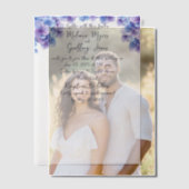 Elégante Hydrangea Mariage Vellum Invitation (Décalage (Couple))