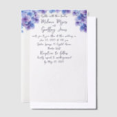 Elégante Hydrangea Mariage Vellum Invitation (Compenser)