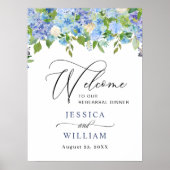 Elégante Hydrangea REHEARSAL DÎNER Affiche de bien (Devant)