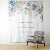 Elégante Hydrangea & Tapisserie Mariage Rose (En situation)