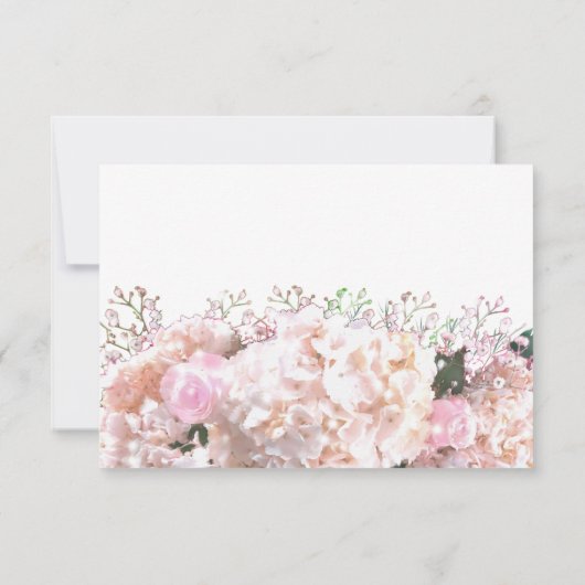 Elégante hydrangée blanche roses roses roses RSVP (Dos)