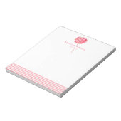 Élégante Hydrangée rose - Bloc-notes personnalisé (Tourné)
