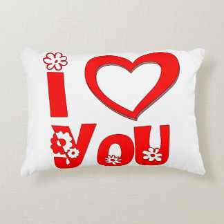 Elegante I Love You Worpillow | Minimalistische Ro Accent Kussen