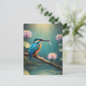 Elegante ijsvogel briefkaart (Staand voorkant)