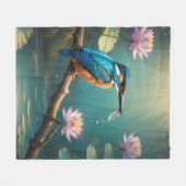 Elegante ijsvogel fleece deken (Voorkant (Horizontaal))