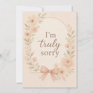 Elegante “Ik ben echt sorry” platte kaart Waterv