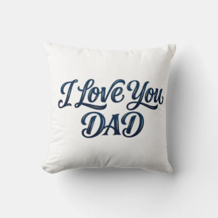 Elegante 'Ik hou van jou papa' typografie tekst me Kussen