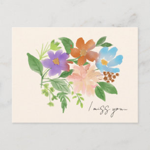 elegante “Ik Mis Je” ansichtkaart Briefkaart