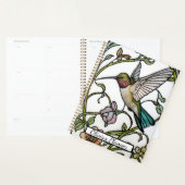 Élégante illustration de colibri botanique boho ch (Devant avec enveloppe)