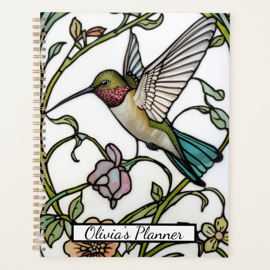 Élégante illustration de colibri botanique boho ch (Devant)